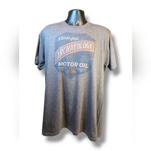 Antique Archaeology American Pickers Gray Large T-Shirt Nashville Iowa Motor Oil